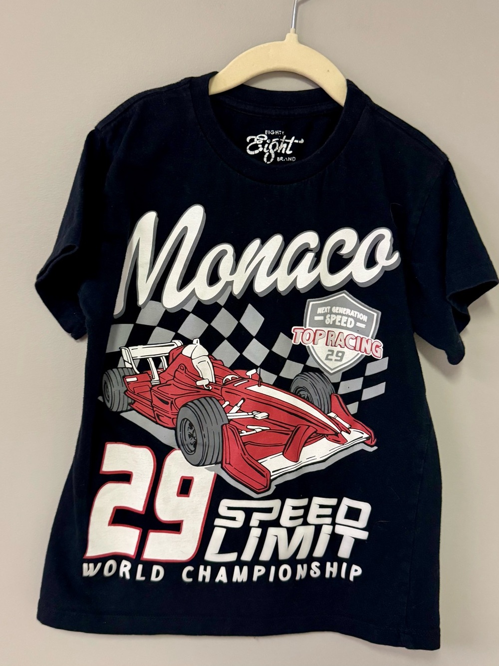 Kids' Monaco Racing Graphic Tee - Black & Red